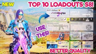 TOP 10 LOADOUTS in quotSEASON 8quot of Cod Mobile  codm br best gunsmith  codm br best guns  codm br [upl. by Neilson]