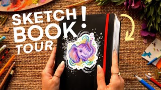 SKETCHBOOK TOUR Drawing Edition 100 Pages [upl. by Enahsed875]