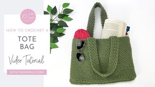 Easy Crochet Tote Bag  the Perfect Shopping Shoulder Bag  Purse Beach Bag or Market Bag [upl. by Camus4]