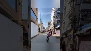 Cycling in Dhaka city bangladesh rgmixtv tech banglades facts [upl. by Lainey]