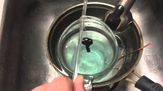 Dissolving thinning a brass key in peracetic acid and salt [upl. by Drazze]