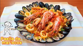 PAELLA DE MARISCOS  RICETTA DI PESCE EXTRAGOLOSA E FACILE  SPANISH FISH PAELLA AMAZING RECIPE [upl. by Yearwood]