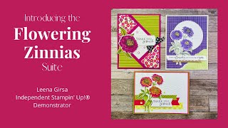 Introducing the Flowering Zinnias Suite by Stampin’ Up® [upl. by Kcirej]