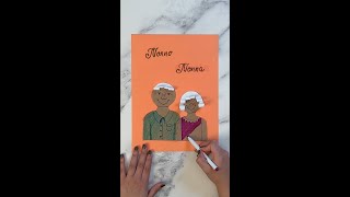 Grandparents Day Card crayola markers crayons GrandparentsDay craft cardmaking shorts [upl. by Afas]