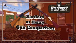 Hartford VS Martini Henry Gun Comparison roblox wildwest western tww review [upl. by Delwyn237]