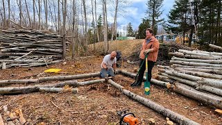 Clearing and Starting Our Sustainable 14 Acre Log Garden To Feed Us For a Year [upl. by Fauch]