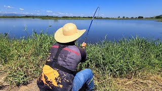 Peixe pré histórico encostou na ceva pra tilapia e tempestade no meio da pescaria [upl. by Roby]