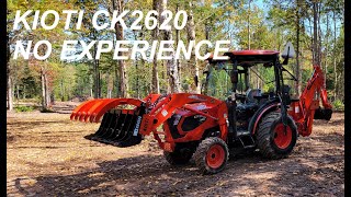 Tractor Kioti CK2620 No experience First few hours [upl. by Lenni]