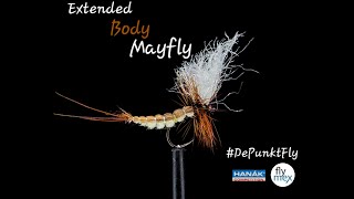 Tying an Extended Body Mayfly  Tied by Matthias Dibiasi  DePunkt Fly [upl. by Ennayoj]