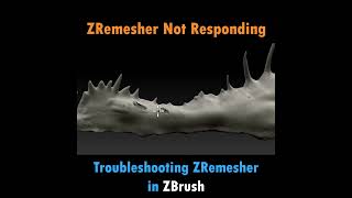 ZRemesher in ZBrush NOT Responding Effortless Geometry Fix zbrush sculpting troubleshooting [upl. by Suirad]