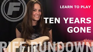 Learn to play quotTen Years Gonequot by Led Zeppelin  Riff Rundown  Ep 22  Live [upl. by Urana]