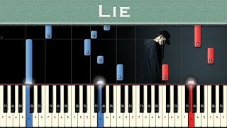 NF  Lie  Piano tutorial  MIDI [upl. by Ayin]