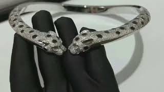 Panthere de Cartier 18k White Gold Full Pave Diamonds High Jewelry Necklace [upl. by Andre238]