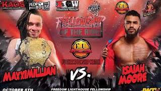 For Us 24k Heavyweight Championship Maxximillian vs Isaiah Moore forus kaos fellowship [upl. by Lladnarc680]