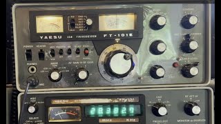 Yaesu FT 101E Paired to FR 101 as Accessory Also with FL 2100B [upl. by Ettevroc]