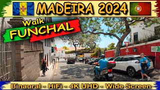 MADEIRA 2024  FUNCHAL  Scenic walk  UltraWide 4K  10bit color  HiFi  Binaural Tramtarie [upl. by Revkah]