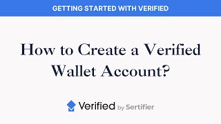 Verified Walkthrough  How to Create and Customize Your Verified Wallet Account [upl. by Neelrihs]