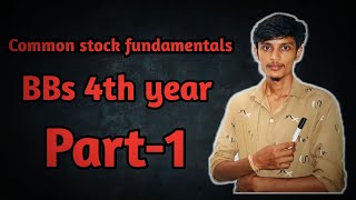 Common stock fundamentals part1  Price earning ratio quotation  information [upl. by Akcinahs]