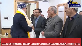 Delegation from Kargil NC led by Ladakh MP congratulates JampK CM Omar on assuming office Kashmir [upl. by Idell]