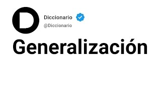 Generalización Significado En Español [upl. by Corinne]