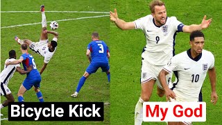 Crazy Reactions to Jube Bellingham Bicycle Kick in England vs Slovakia Euro 2024 [upl. by Uolyram378]