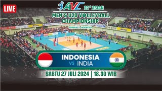 LIVE VOLI Indonesia vs India  22nd Asian Mens U20 Volleyball Championship [upl. by Assirahc]