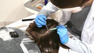 ASMR Detailed SCALP Check Up with TREATMENT  Massage Hair Combing Real Person [upl. by Fania]