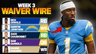 Week 3 Top Waiver Wire Pickups  2024 Fantasy Football [upl. by Mackler869]