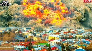 Horrible today latest eruption of Etna Volcano destroys ItalyThick ash covers Sicilian city [upl. by Motteo]