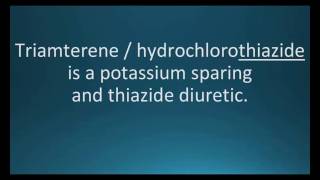 How to pronounce triamterene  hydrochlorothiazide Dyazide Memorizing Pharmacology Flashcard [upl. by Drarej364]