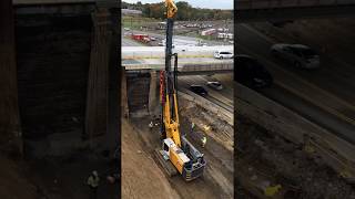 Driving HPiles Using an RTG RM 20 with HRS 5 Hammer [upl. by Ahsemot]