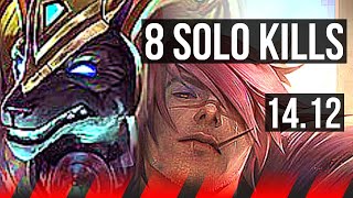 NASUS vs SETT TOP  8 solo kills Comeback 42k DMG  EUNE Diamond  1412 [upl. by Anoyet580]