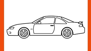 How To Draw A Car  How To Draw NISSAN 1997 Car [upl. by Cordelia]