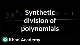 Synthetic division  Polynomial and rational functions  Algebra II  Khan Academy [upl. by Butterworth]