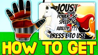 HOW TO GET JOUST GLOVE  STAND YOUR GROUND BADGE in SLAP BATTLES SHOWCASE ROBLOX [upl. by Fonsie]