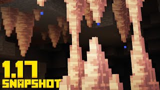 NEW Minecraft 117 Snapshot DRIPSTONE Blocks Stalactites Stalagmites [upl. by Cyrilla342]