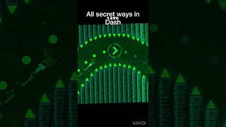 Dash all secret waysswag routes geometrydash gd shorts [upl. by Imuyam]