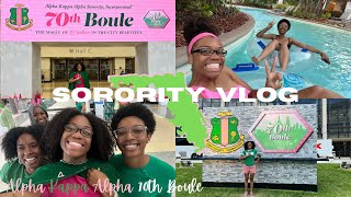 SORORITY VLOG  ALPHA KAPPA ALPHA 70th BOULE Part 1 💓💚 [upl. by Ayle]