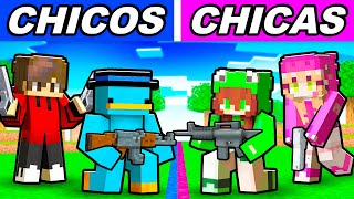 CHICOS vs CHICAS en Minecraft Rivals [upl. by Gombosi]