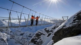 quotTitlis Cliff Walkquot Europes Highest Suspension Bridge in Switzerland [upl. by Doowyah]