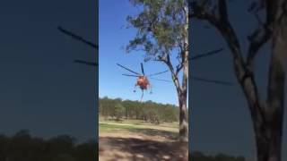 Air Crane arrives as catastrophic fire conditions hit the Hunter [upl. by Esimehc]