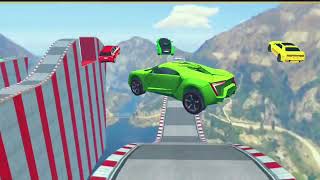 Impossible car rider game  mega ramp car racing stunt simulator game [upl. by Ecirehc]