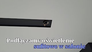 Montaż oświetlenia w naszym salonie vlogbudowlany budowana5 [upl. by Anailuj]