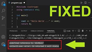 Fix Error Undefined Reference to WinMain  Collect2exe error ld returned 1 exit status  CC [upl. by Luapnoj493]