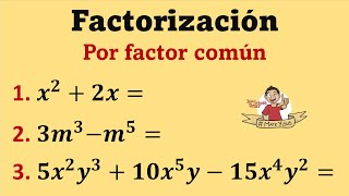 Factorización por Factor Común Método 1  Video 1 de 3 [upl. by Eirameinna]