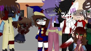 Fandoms react to FNAFPart 1 gacha gachaclub afton aftonfamily fnaf tadc dsmp [upl. by Lauryn619]