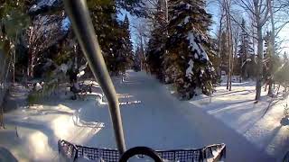 Firey Crash Snowmobile Vs Groomer [upl. by Belvia]