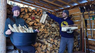 Snowfall at the Cabin  Ptarmigan Pot Pie [upl. by Yarw]