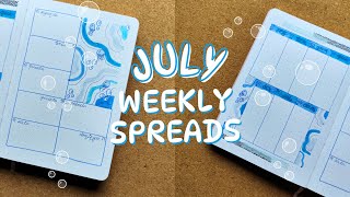 July 2024 Weekly Spreads  How to use a Bullet Journal [upl. by Gosselin]