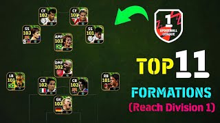 Top 11 Best Formation To Reach Division 1 eFootball 2024 Mobile  4132 Formation 🤔 [upl. by Ahsiemaj]